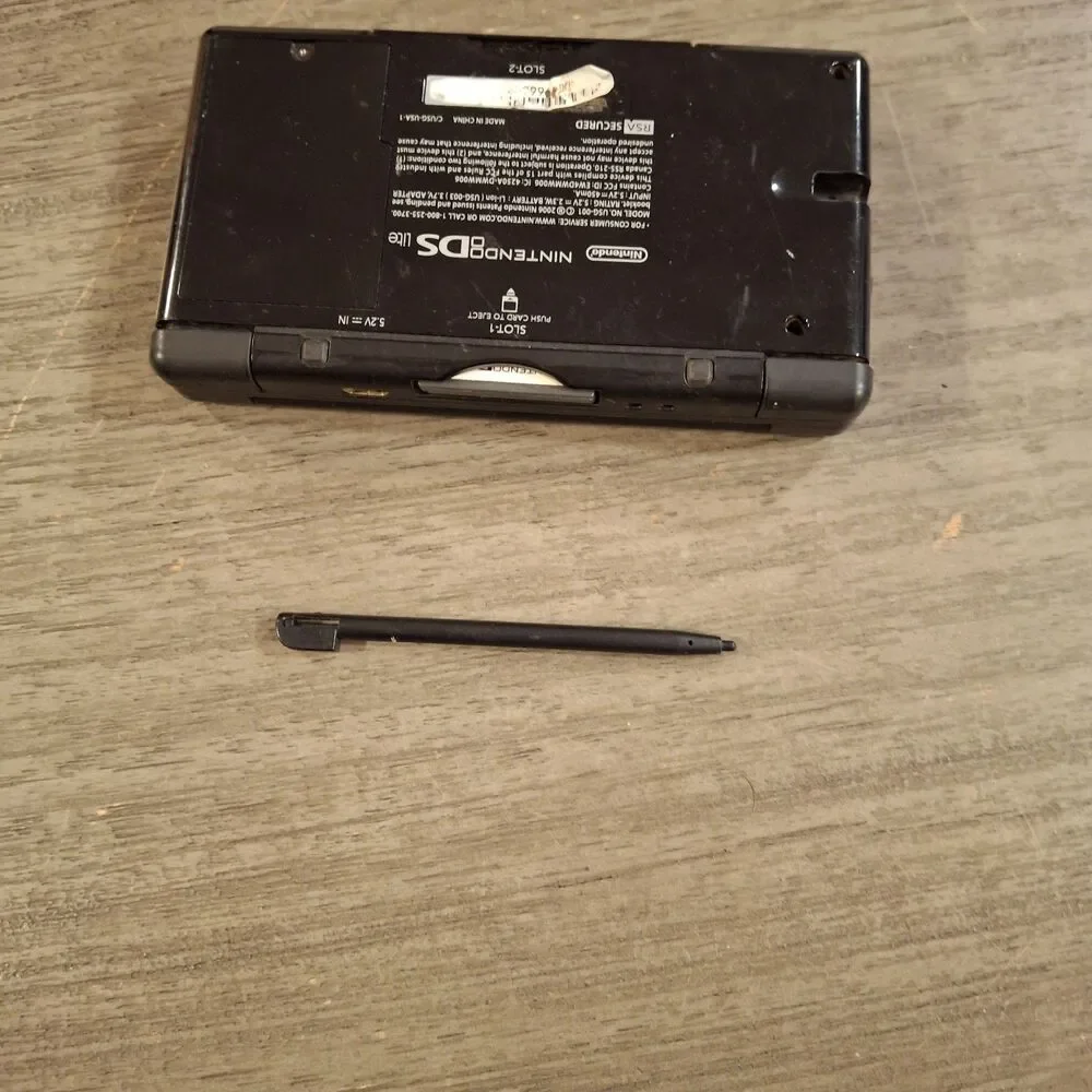 nintendo ds lite console black